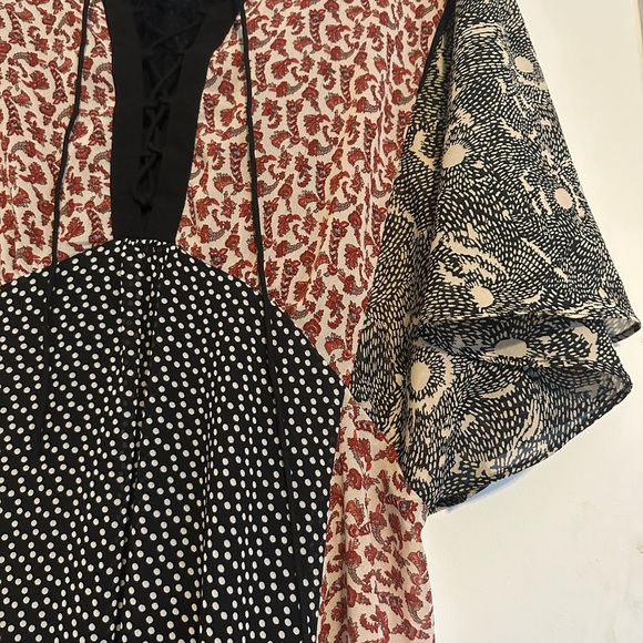 Bohemian, multi patterned, free flowing dress. - Picture 4 of 10